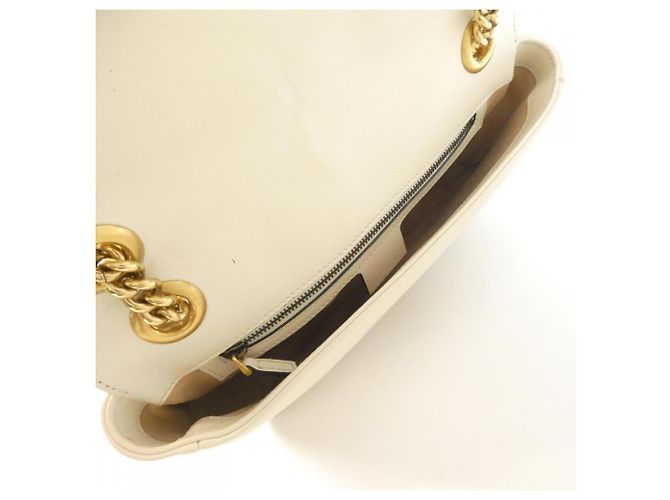 Borsa a tracolla Gucci GG Marmont Bianco sporco - vista 8