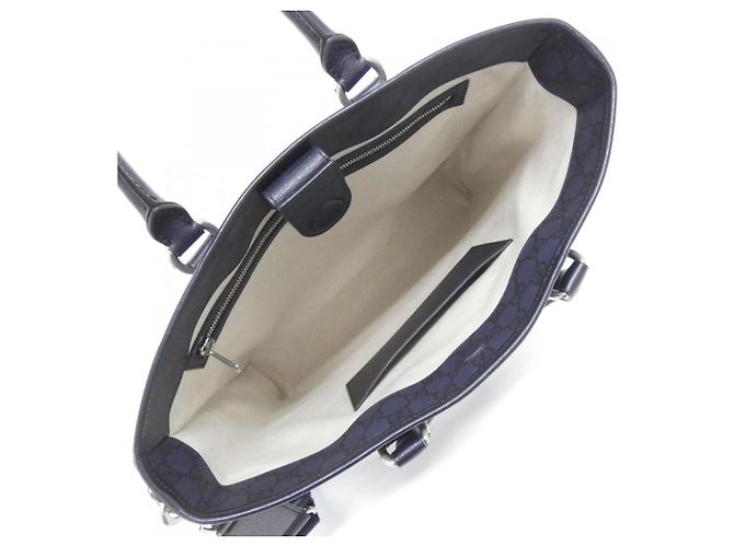 Borsa Gucci Ophidia Nero Blu navy - vista 7