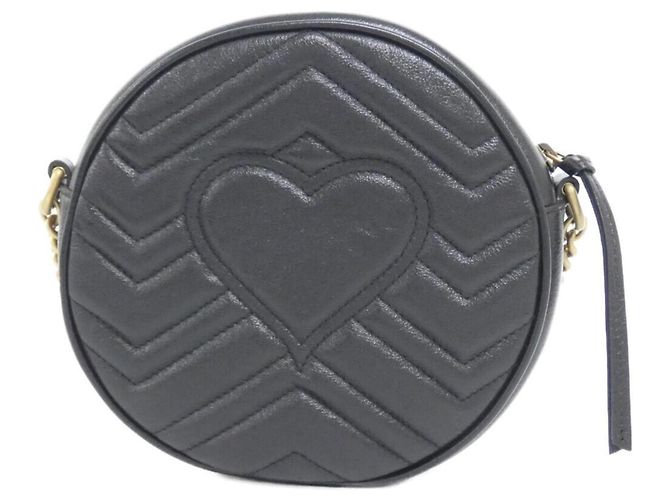Borsa a tracolla Gucci GG Marmont 550154 0OLET Nero - vista 2