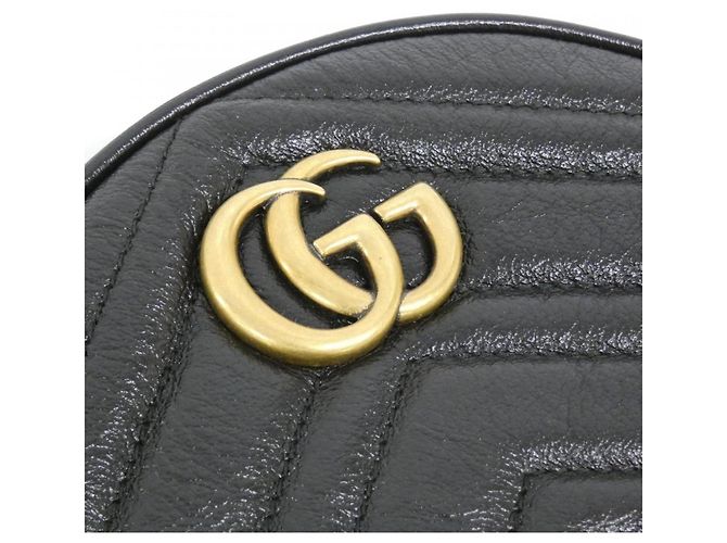 Borsa a tracolla Gucci GG Marmont 550154 0OLET Nero - vista 5