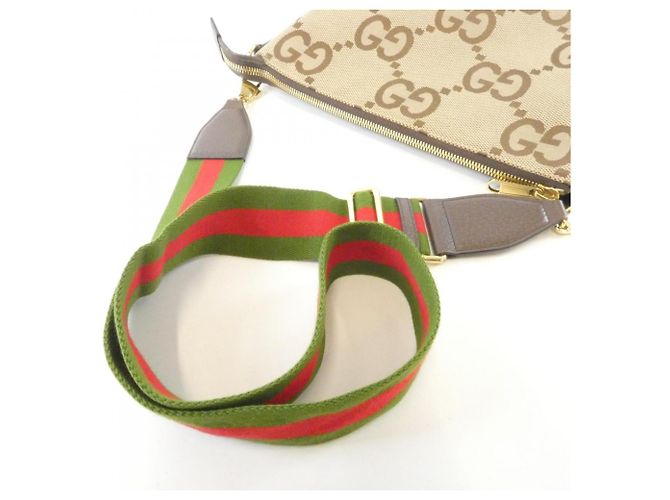 Bolsa de Ombro Gucci GG Canvas Marrom Camelo - vista 6