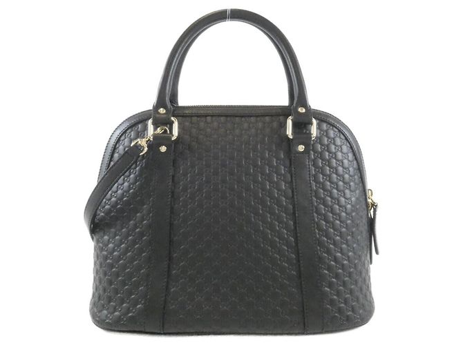 Borsa a mano in pelle Gucci Micro GG Nero - vista 2