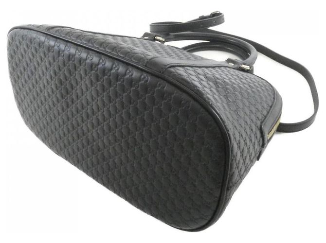 Borsa a mano in pelle Gucci Micro GG Nero - vista 3