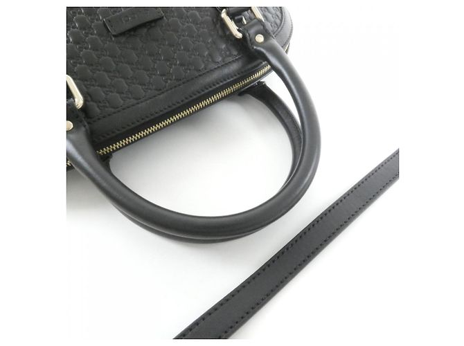Borsa a mano in pelle Gucci Micro GG Nero - vista 4