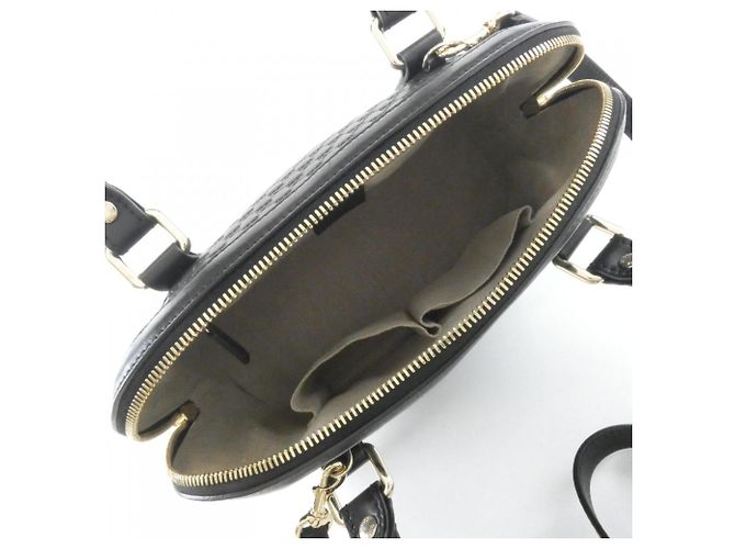 Borsa a mano in pelle Gucci Micro GG Nero - vista 5
