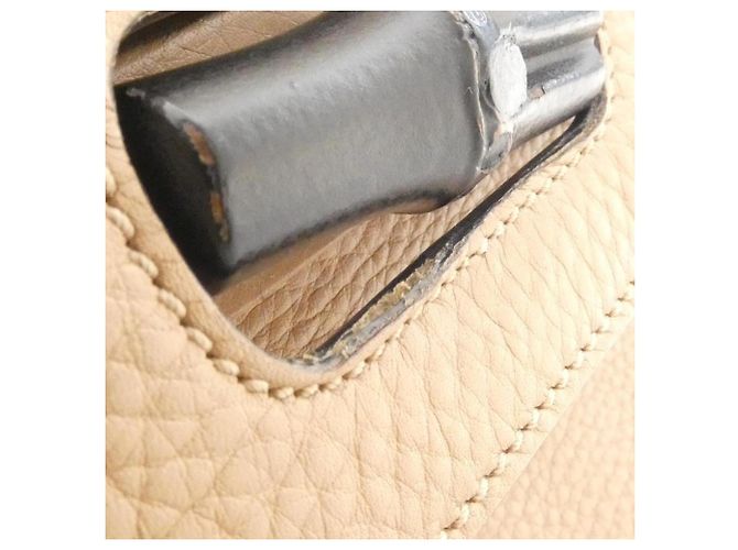 Borsa a mano Gucci in pelle beige - vista 4