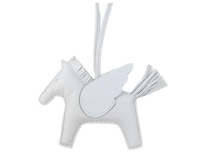 Hermès Hermes Rodeo Pegasus Bag Charm Bianco Blu - vista 2