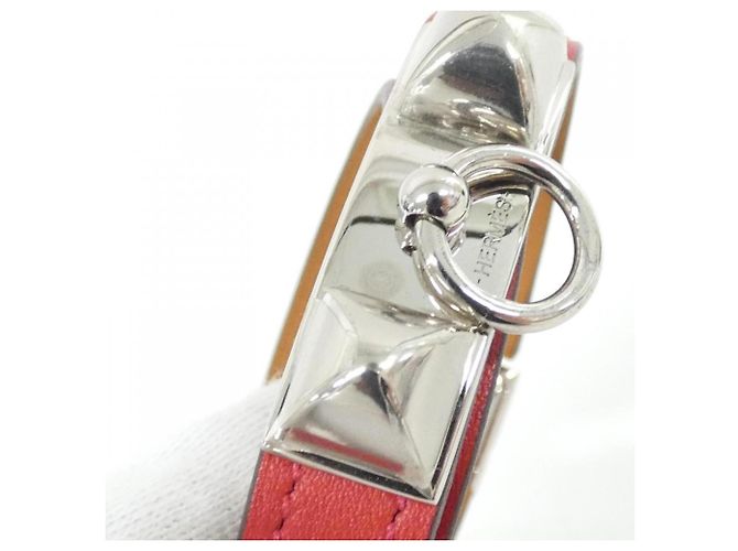 Hermès Hermes Rivale Double Tour 064644CK Armband Silber Rot - Ansicht 3