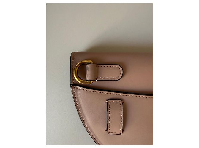 Borsa Dior Saddle Pouch Pelle Rosa Beige - vista 4