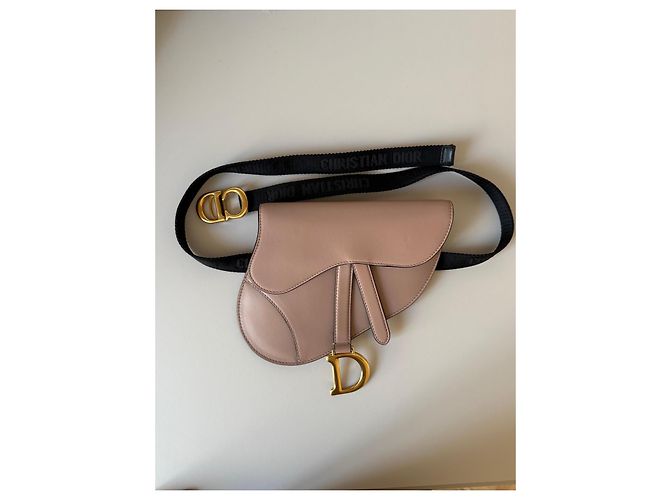 Borsa Dior Saddle Pouch Pelle Rosa Beige - vista 6