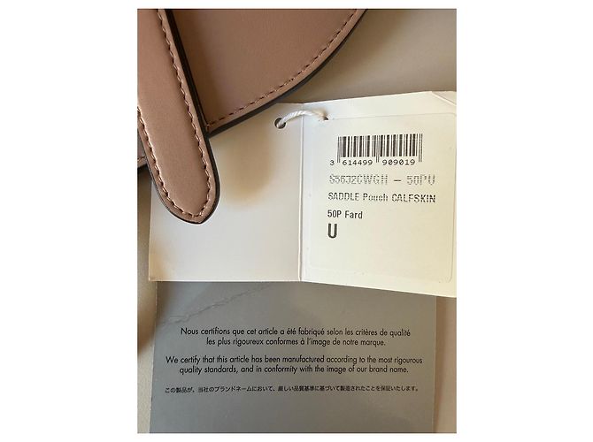Borsa Dior Saddle Pouch Pelle Rosa Beige - vista 8
