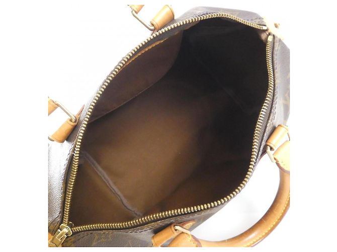 Borsa Boston Louis Vuitton Monogram Speedy Marrone - vista 9