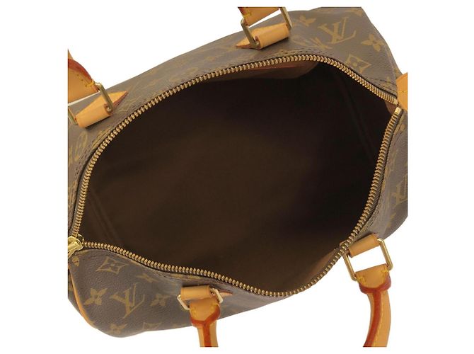 Borsa Boston Louis Vuitton Monogram Speedy Marrone - vista 7