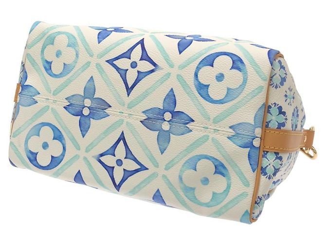 Borsa Boston Louis Vuitton Monogram Tile Speedy Bandoulière Blu - vista 2