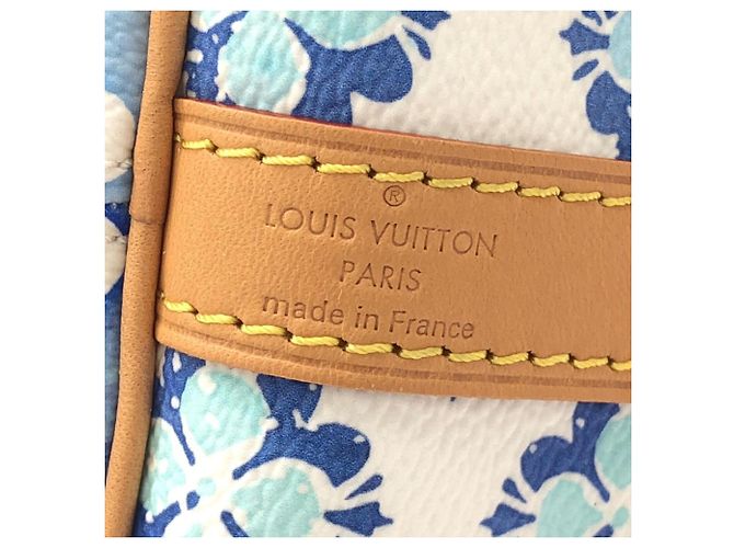 Borsa Boston Louis Vuitton Monogram Tile Speedy Bandoulière Blu - vista 3