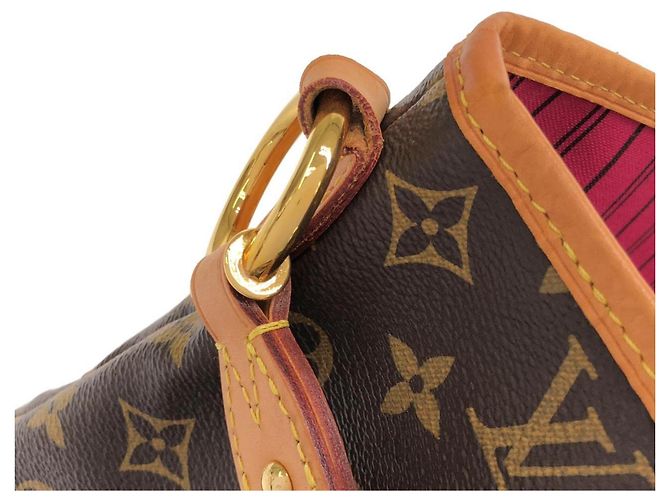 Borsa a tracolla Louis Vuitton Monogram Delightful PM Marrone Rosa - vista 5