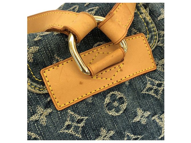 Zaino Louis Vuitton Monogram Denim Sac Ad PM Blu - vista 5