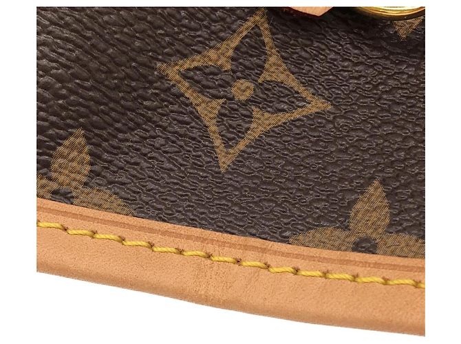 Bolso Louis Vuitton Monogram Neverfull MM Castaño Fucsia - vista 4