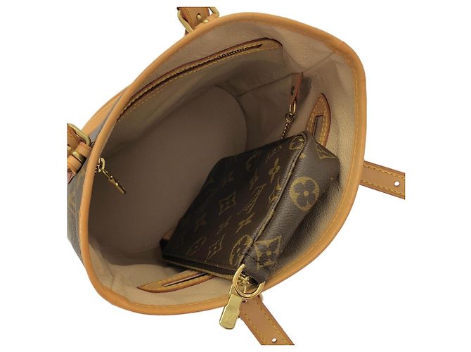 Borsa a tracolla Louis Vuitton Monogram Petite Bucket M42238 Marrone - vista 7