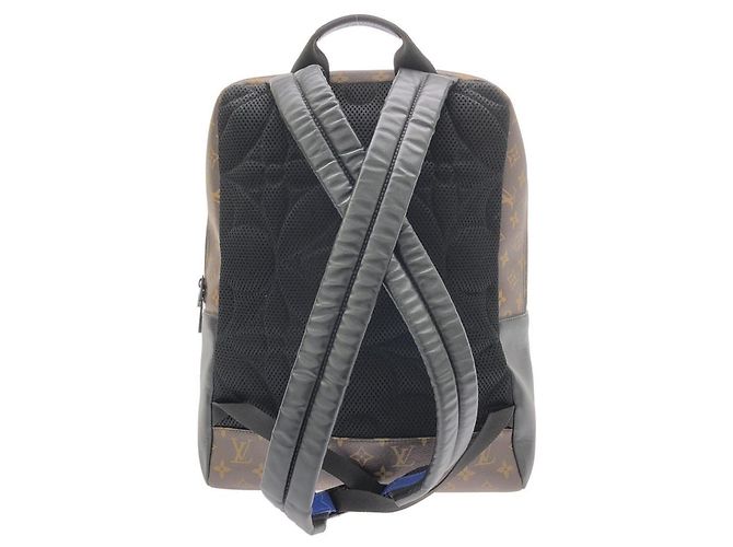 Zaino Louis Vuitton Monogram Macassar Dean M45867 Marrone Blu - vista 2