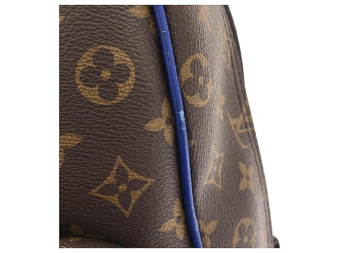 Zaino Louis Vuitton Monogram Macassar Dean M45867 Marrone Blu - vista 4