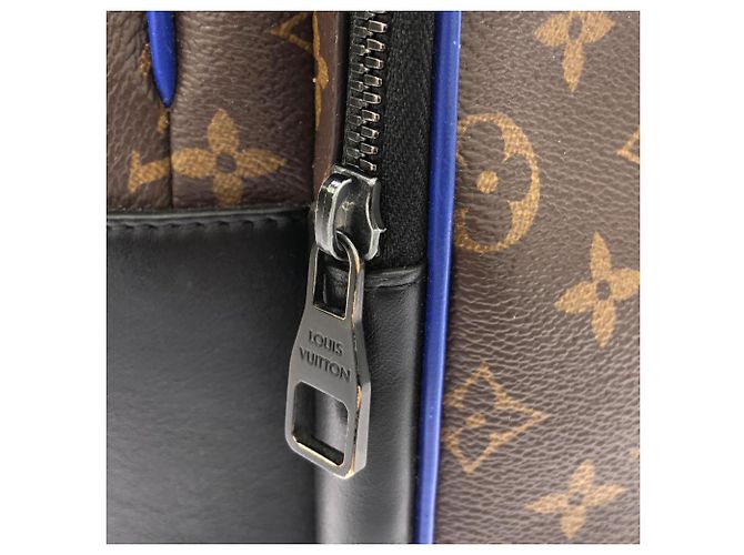 Zaino Louis Vuitton Monogram Macassar Dean M45867 Marrone Blu - vista 5