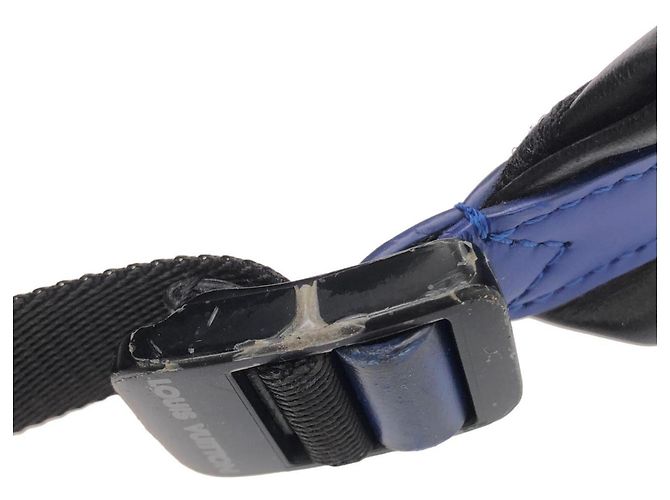 Zaino Louis Vuitton Monogram Macassar Dean M45867 Marrone Blu - vista 6
