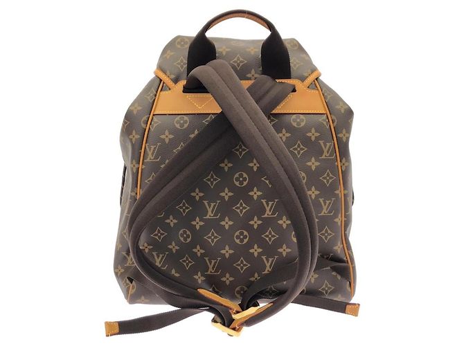 Zaino Louis Vuitton Monogram Montsouris Cargo Marrone - vista 2