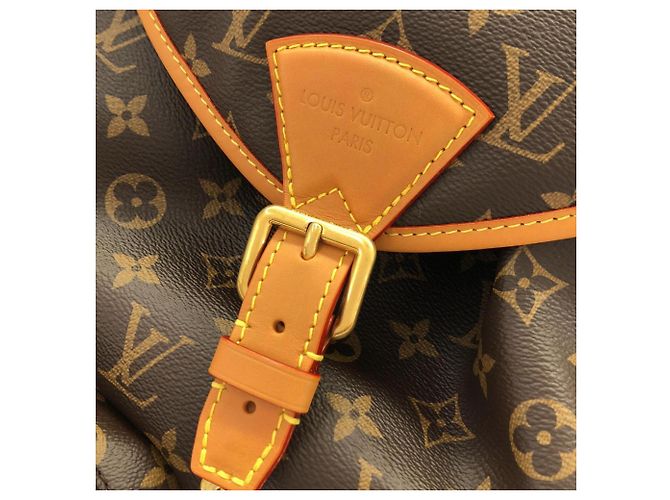 Zaino Louis Vuitton Monogram Montsouris Cargo Marrone - vista 4