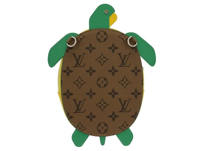 Borsa a tracolla Louis Vuitton Monogram Reverse LV Turtle Marrone - vista 2