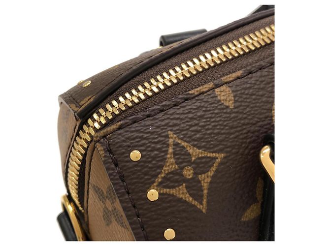 Borsa Boston Louis Vuitton Monogram Reverse Speedy Trunk Marrone - vista 4