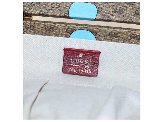 Borsa a mano GUCCI Micro GG Supreme Doraemon PVC 2way Brown 633587 Auth 199346SM Marrone - vista 25