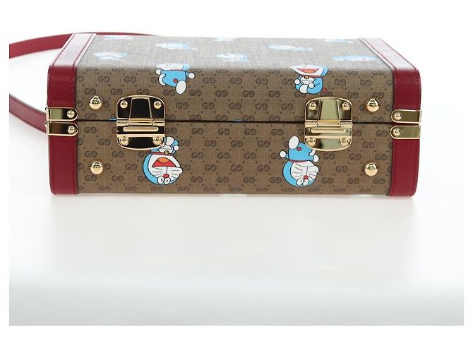 Borsa a mano GUCCI Micro GG Supreme Doraemon PVC 2way Brown 633587 Auth 199346SM Marrone - vista 5