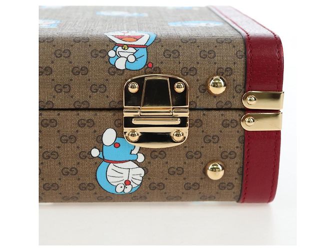 Borsa a mano GUCCI Micro GG Supreme Doraemon PVC 2way Brown 633587 Auth 199346SM Marrone - vista 6