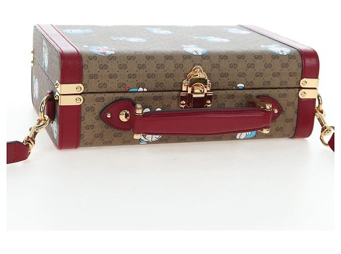 Borsa a mano GUCCI Micro GG Supreme Doraemon PVC 2way Brown 633587 Auth 199346SM Marrone - vista 7