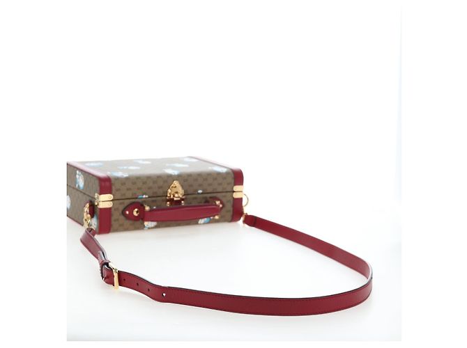 Borsa a mano GUCCI Micro GG Supreme Doraemon PVC 2way Brown 633587 Auth 199346SM Marrone - vista 9