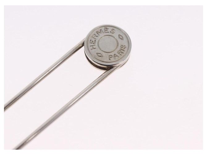 Hermès HERMES Serie Pin Brooch Metal Silver Auth BA15449V Argento - vista 10
