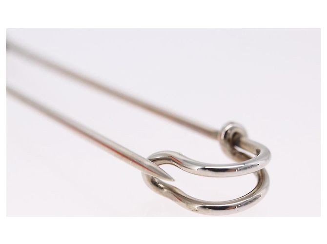 Hermès HERMES Serie Pin Brooch Metal Silver Auth BA15449V Argento - vista 11