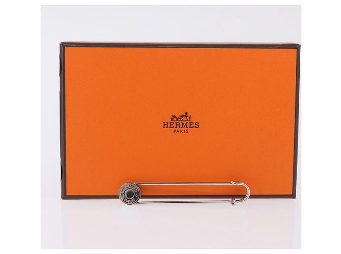 Hermès HERMES Serie Pin Brooch Metal Silver Auth BA15449V Argento - vista 12