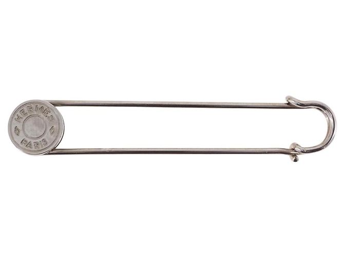 Hermès HERMES Serie Pin Brooch Metal Silver Auth BA15449V Argento - vista 2