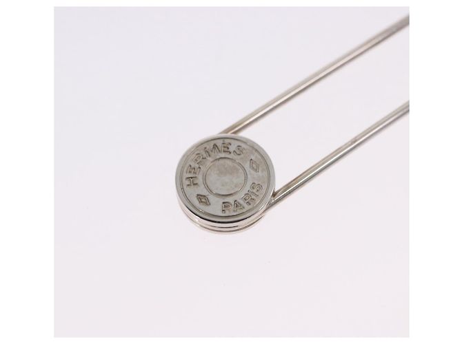 Hermès HERMES Serie Pin Brooch Metal Silver Auth BA15449V Argento - vista 3