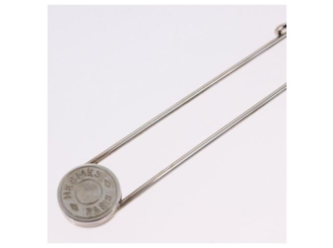 Hermès HERMES Serie Pin Brooch Metal Silver Auth BA15449V Argento - vista 4