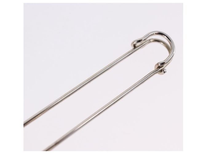 Hermès HERMES Serie Pin Brooch Metal Silver Auth BA15449V Argento - vista 5