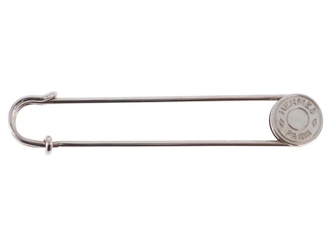 Hermès HERMES Serie Pin Brooch Metal Silver Auth BA15449V Argento - vista 7