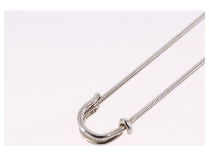 Hermès HERMES Serie Pin Brooch Metal Silver Auth BA15449V Argento - vista 8