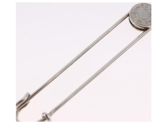 Hermès HERMES Serie Pin Brooch Metal Silver Auth BA15449V Argento - vista 9