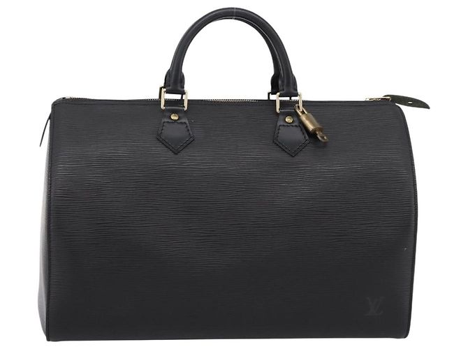 LOUIS VUITTON Epi Speedy 35 Hand Bag Noir black M42992 LV Auth 200343V Nero - vista 13