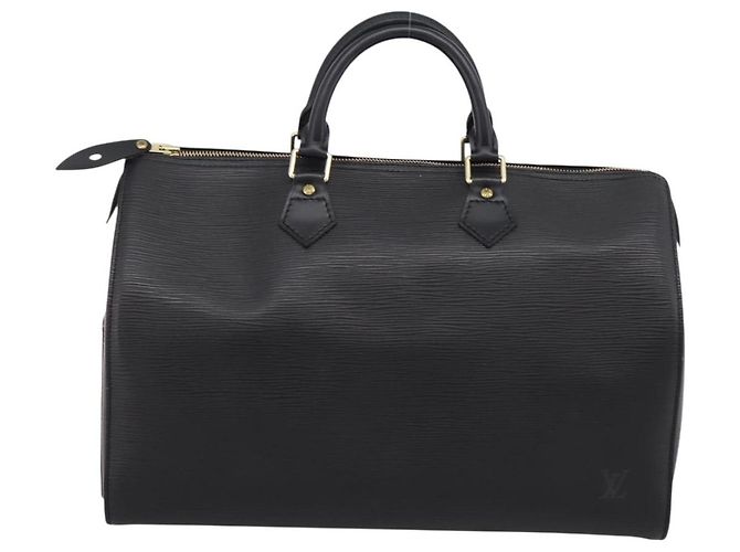 LOUIS VUITTON Epi Speedy 35 Hand Bag Noir black M42992 LV Auth 200343V Nero - vista 2