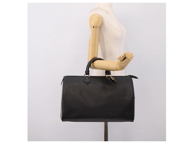 LOUIS VUITTON Epi Speedy 35 Hand Bag Noir black M42992 LV Auth 200343V Nero - vista 22