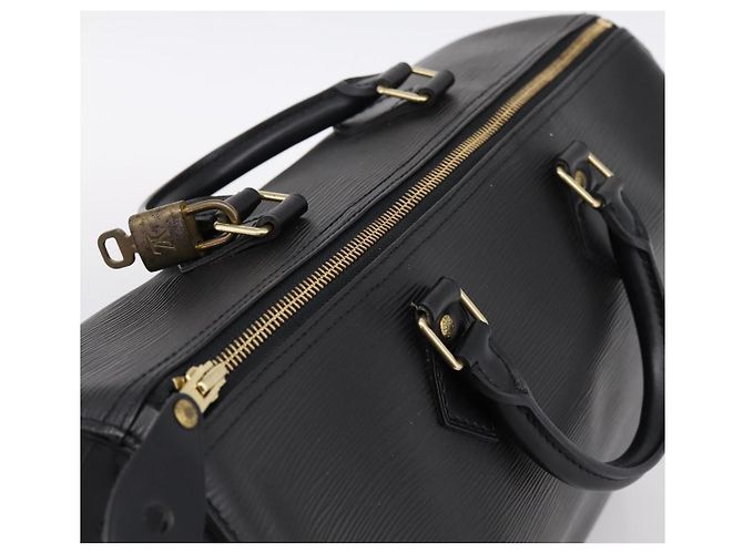 LOUIS VUITTON Epi Speedy 35 Hand Bag Noir black M42992 LV Auth 200343V Nero - vista 6